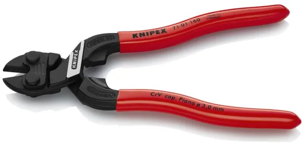 Knipex KNIPEX CoBolt® S Tesoura de parafusos compacta preta atramentada, revestida com plástico 160 mm