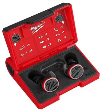 Protetor auricular Milwaukee c/ Bluetooth L4 RLEPB-301 - Recarregável