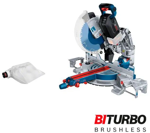 Serra de esquadria sem fio Bosch GCM 18V-305 GDC SOLO - BiTurbo