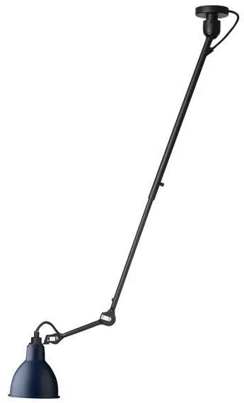 Lampe Gras N302 Candeeiro de Teto Preto Fosco & Azul Fosco