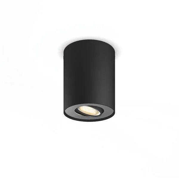 Philips Hue Pillar Single Spot Preto incl. Dimmer