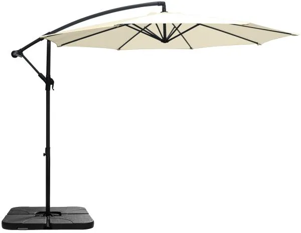 Guarda-sol suspenso bege 3m