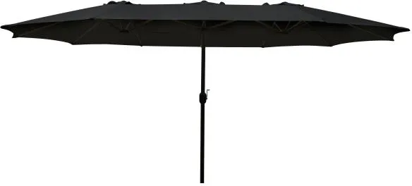 Twin parasol preto 270x460cm