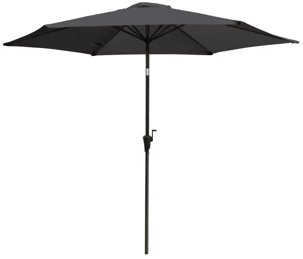 Guarda-sol com manivela e inclinação cinzento-escuro 300cm